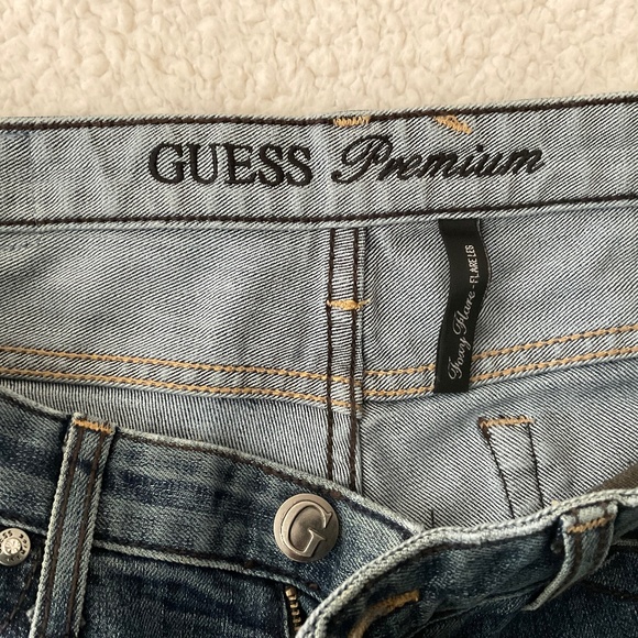 Guess Premium flare women jeans size 29 with studded pockets - Picture 5 of 8